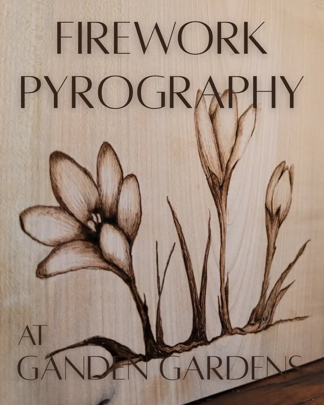 FIREWORK PYROGRAPHY at Ganden Gardens